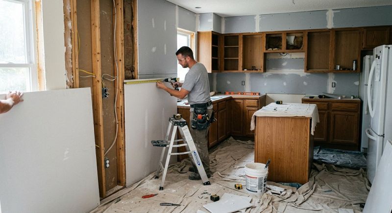 Kitchen Drywall Installation in Overland Park, KS