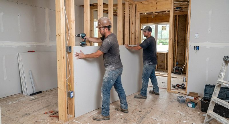 Bedroom Drywall Installation in Conroe, TX