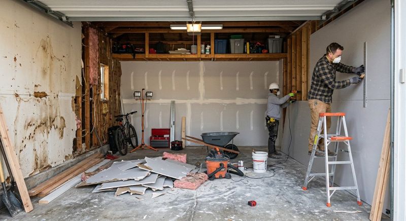 Garage Drywall Replacement in Alpharetta, GA