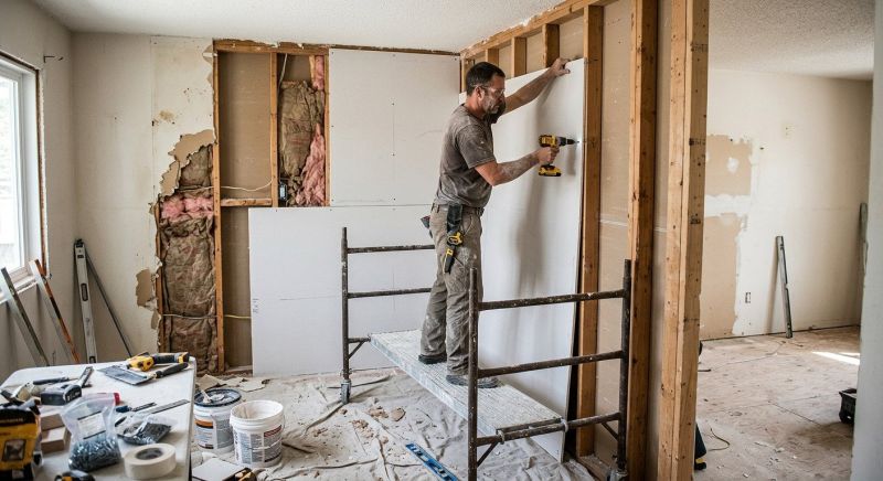 Garage Wallboard Installation in Overland Park, KS